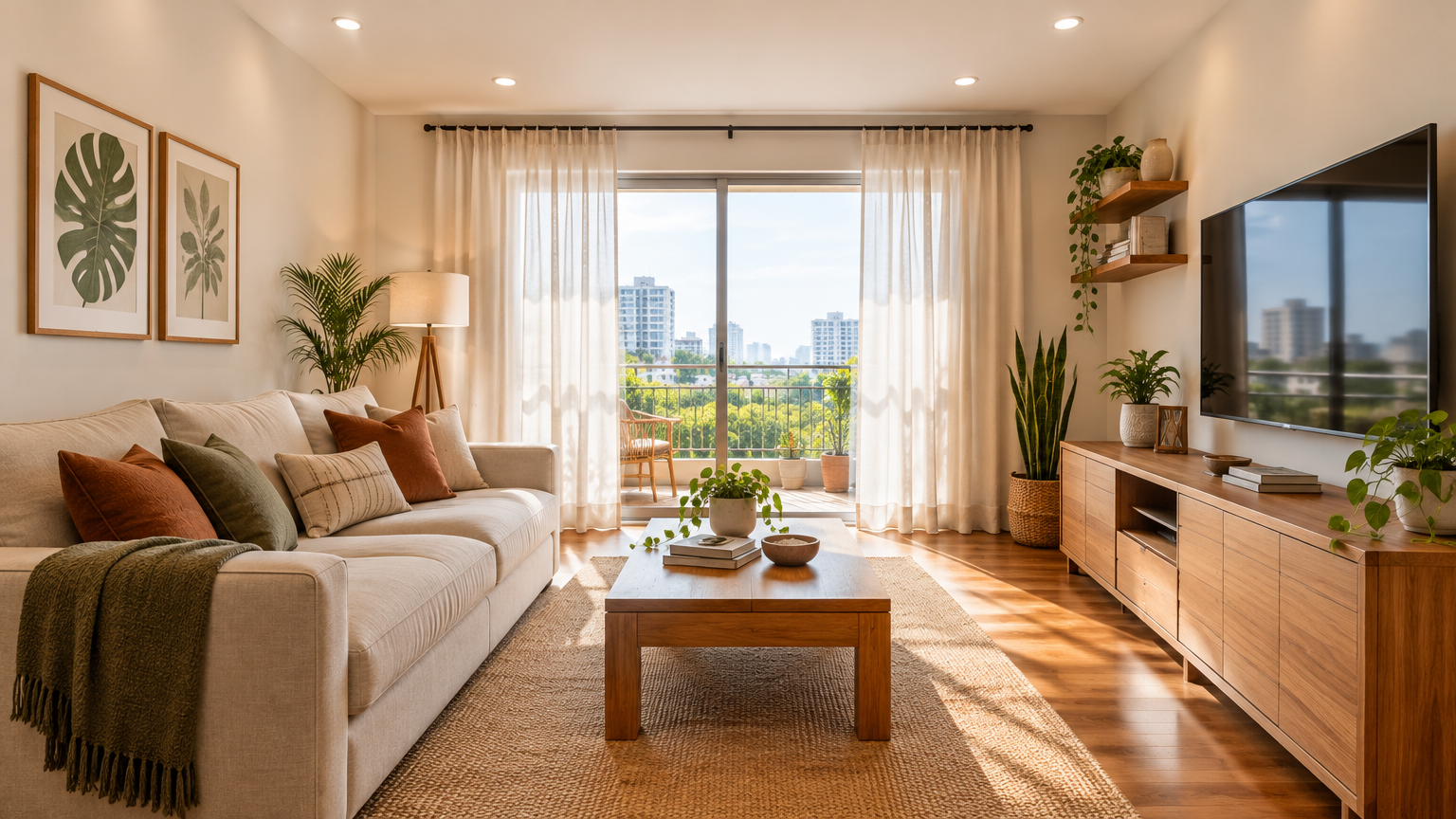 Como reduzir a conta de luz: lâmpadas LED e tomada inteligente em uso em casa com luz natural